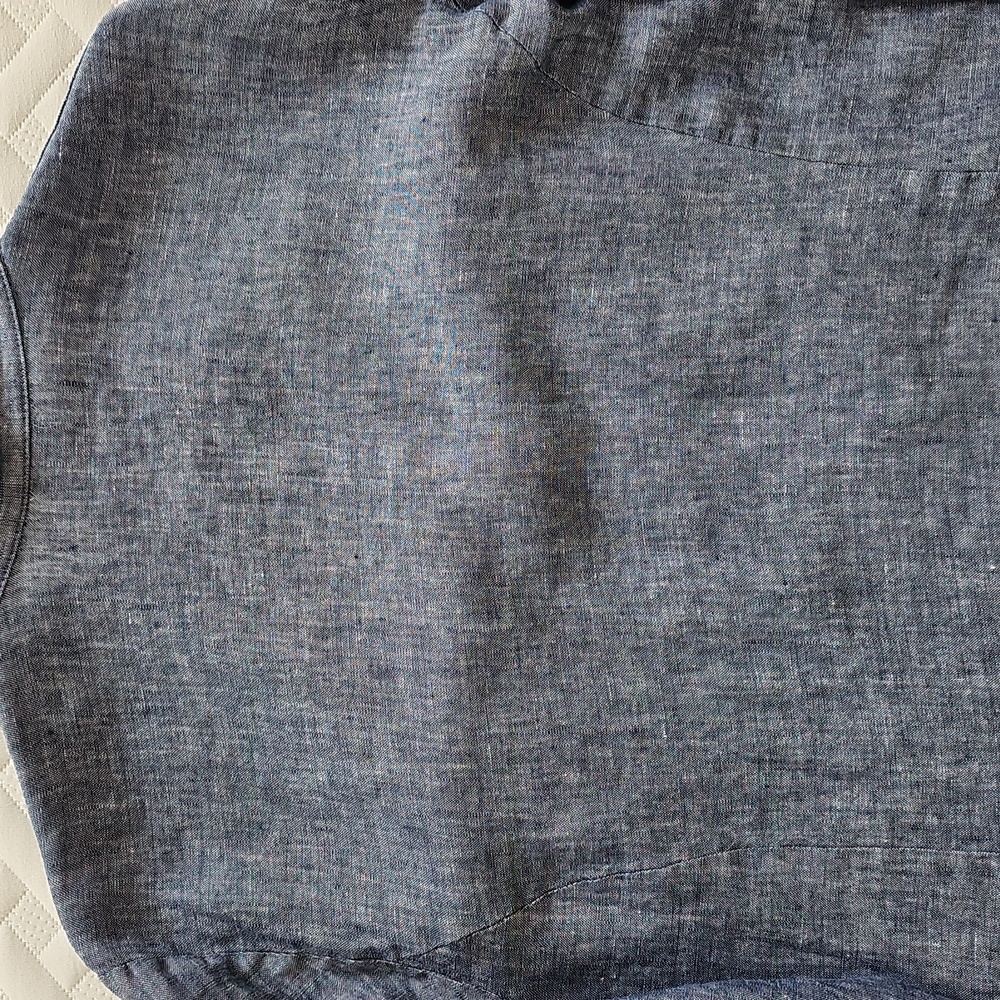 JM Collection Denim-Style Top - Picture 13 of 13